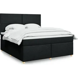 vidaXL Boxspringbett 180 x 200 cm Schwarz