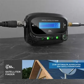 CSL Satfinder, digitaler Satelitensucher mit Anzeige und akustischem Signalton