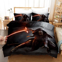 NICHIYO Star Wars Bettwäsche Set - Bettbezug und Kissenbezug,Mikrofaser,3D Digital Print dreiteiliger Bettwäsche(Bettbezug + Kissenbezüge) (5,Single 135x200cm)