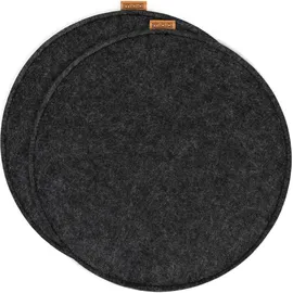 MIQIO 2 er Set Sitzkissen 2 Sitzauflage mit Antirutschnoppen Ø 40 cm