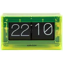 Karlsson Tischuhr Boxed Flip - Gelb - 20.7x7.1x11.7cm - Rechteck - Acryl - Standuhr - Tisch Uhr - Weihnachtsdekoration - Geschenk für sie
