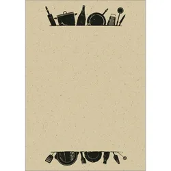 Sigel Motiv-Papier A4 100g Graspapier Kitchen utensils 100 Blatt