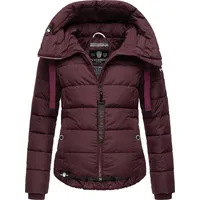 Navahoo Amayaa Gr. XS (34), rot (weinrot) Damen Winterjacke mit coolen Applikationen