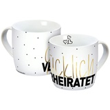Geda Labels Tasse Glücklich verheiratet 300ml Echtgold