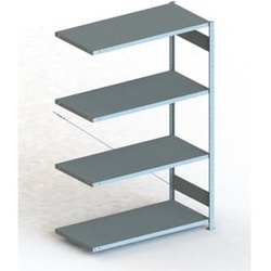 Meta Steckregal Anbauregal S3 CLIP 230 AR 2000 x 1300 x 600 mm lichtgrau + 4 Böden