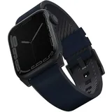 Uniq Straden Leder-Hybridarmband Apple Watch 1/2/3/4/5/6/7/8/SE/SE2/Ultra 42/44/45/49 mm, blau,