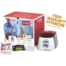 Evolis Badgy 100 Schwarz/Rot/Weiß