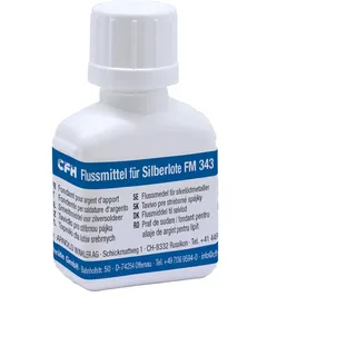 CFH Flussmittel für Silberlote FM 343 25 g, Lötpaste zum Löten von Kupfer, Messing, Rotguss und Stahl, Enthält Kaliummetaborat