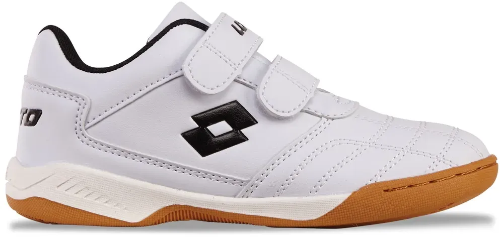 Hallenschuh LOTTO, Kinder, Gr. 37, schwarz-weiß (weiß, schwarz), Synthetik, mehrfarbig, Schuhe Hallenschuh, - mit nicht-färbender Sohle
