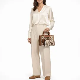 Valentino Tyle Henkeltasche Kunstleder Beige/Braun