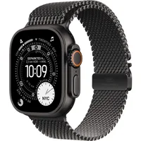 Apple Watch Ultra 3 GPS + Cellular 49 mm Titangehäuse Schwarz Milanese Loop Schwarz M