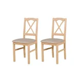 Esszimmerstuhl 2er-Set   ¦ beige ¦ Maße (cm): B: 43 H: 94