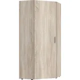 WIMEX Eckschrank "Münster Ecklösung", braun (eiche sägerau nachbildung), B:80cm H:185cm T:80cm, Spanplatte, Schränke, Eckschrank, Mehrzweckschrank mit 5 Einlegeböden