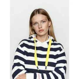 salzhaut Hoodie Navy/Weiß 3XL
