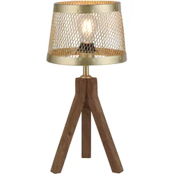 JUST LIGHT Nachttischlampe "FREDERIK", gold (messingfarben matt), Lampen, ExklusiveE27