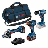 Bosch Maschinen-Set 18V Akku blau/schwarz