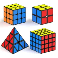 Vdealen Zauberwürfel Set Speed Cube von 2x2 3x3 4x4 Pyramide Zauberwürfel Original, Magic Cube Würfel Puzzle, Geschenk für Kinder Teenager Erwachsene(Sticker)