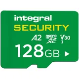 Integral 128GB High Endurance microSD Card, UHS-I V30 U3 A2, 4K für CCTV, Dashcams, Heimsicherheit, Babyphones und Bodycams, bis zu 24 Stunden Überschreiben und 24.000 Stunden Daueraufzeichnung