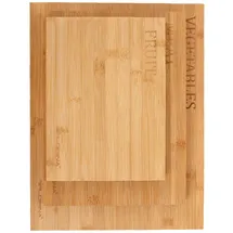 Florina Diego Schneidebrett-Set Holz 3 38 x 28 cm Braun/Mehrfarbig