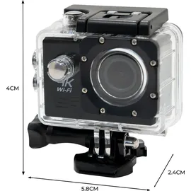 MONSTER SHOP Dachrinnenreinigung Kamera Set 4K 4x Zoom, 170Grad Weitwinkel, Inspektionskamera, Wiederaufladbar, Wasserdichtes Gehäuse, WLAN, Kompatibel mit And... - Schwarz