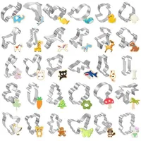 Luxuskollektion Ausstechformen Set 30-teilig Edelstahl Plätzchenformen Keks