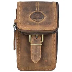 Greenburry Vintage Gürteltasche Leder 10 cm save brown