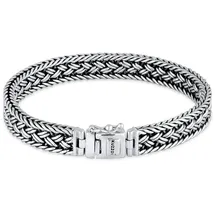KUZZOI Unisex Königskette Kastenverschluss Silber 925 17 cm