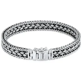 KUZZOI Unisex Königskette Kastenverschluss Silber 925 17 cm