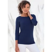 LASCANA 3/4-Arm-Shirt Damen hibiskus, navy Gr.48/50