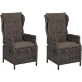 Merxx Saviano Gartensessel 58 x 69,5 x 108 cm grau 2 St.