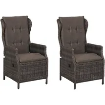 Merxx Saviano Gartensessel 58 x 69,5 x 108 cm grau 2 St.