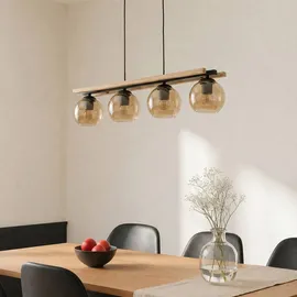 LINDBY Enrique 3-flg. 90 cm rund/Amber/Black/Oak
