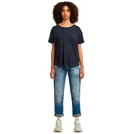 G-Star T-Shirt Rolled up mit umgeschlagenen Ärmeln blau S (36)