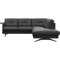 FLEXLUX Ecksofa Glow, super bequem durch hochwertigem Sitzaufbau mit Federkern, L-Form, Modernes skandinavisches Design schwarz