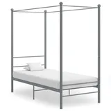 vidaXL Himmelbett Grau Metall 90x200 cm - Grau