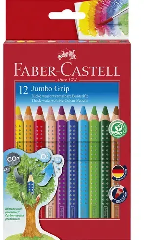 FABER-CASTELL JUMBO Farbstift Grip 12er-Etui