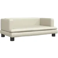 SYFAXTM Kindersofa Creme 80x45x30 cm Kunstleder - Creme