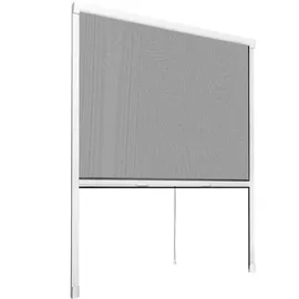 Tectake Fliegengitter Rollo 130 x 160 cm Weiß