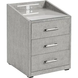 ed exciting design Nachtschrank Moon 47 x 46 x 61 cm Grau