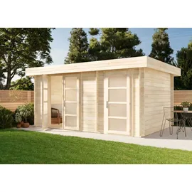 CARLSSON Gartenhaus Modern-E 4,50 x 2,92 m Beige