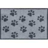 Wash+Dry FUßMATTE Paws Grey, Grau, Textil, Hund, rechteckig, 40x60 cm Oeko-Tex® Standard 100, Teppiche , Böden, Fuß , Stufenmatten, Fußmatten