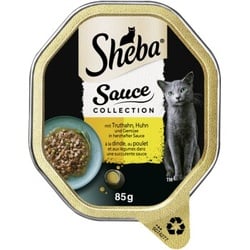 Sheba Sauce Collection 22 x 85 g Huhn, Truthahn und Gemüsezugabe, Ragout / in Sauce