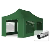 TOOLPORT 3x6m Aluminium Faltpavillon ALU Pavillon Partyzelt grün