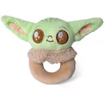 Disney Star Wars Grogu Plüsch-Rassel (18cm) – Baby Yoda Rassel aus 100 % recyceltem Material, weiches Babyspielzeug mit Geräuschfunktion, Plüschfigur ab 0 Monaten