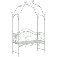 VidaXL Gartenbank Weiß 104 x 54 x 93cm Stahl