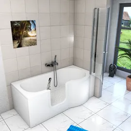 AcquaVapore Seniorendusche und Badewanne mit Tür S12D-L-EC 170 x 85 cm