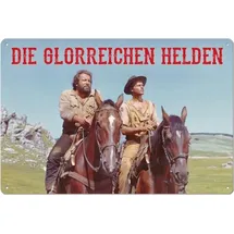 Blechwaren Fabrik Braunschweig GmbH Bud Spencer & Terence Hill Blechschild Die glorreichen Helden 20 x 30 cm