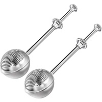 2 Stück Puderzuckerstreuer Puderzuckersieb Edelstahl Mehlsieb Mit Federgriff Puderzucker Shaker Zum Backen Teesieb Filter Für Mehl, Gewürze, Zucker, Teesieb, Steiler Für Losen Tee