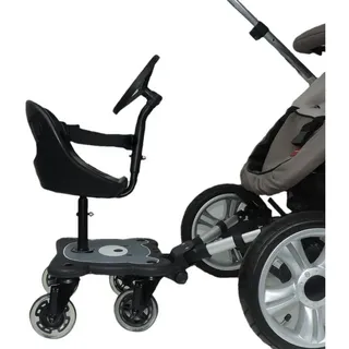 Eichhorn Kinderwagen Buggyboard Eichhorn Cozy B-Rider mit Sitz und Lenkrad, für Kinder ab 12 Monaten, auch im Stehen verwendbar schwarz