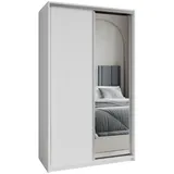 masseno Schwebetürenschrank TAVI 120 x 205 x 60 cm Weiß